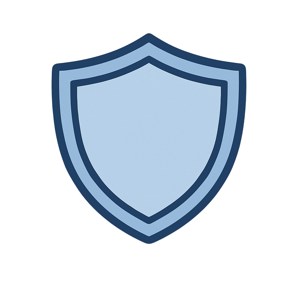 Un bouclier bleu représentant la défense contre les attaques de phishing et la protection de vos données personnelles.

